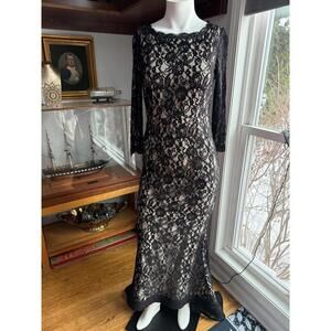 Venus Woman's Black Lace Party Dress Size 8